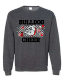 Bulldog Cheer Retro Checkered Sweatshirt